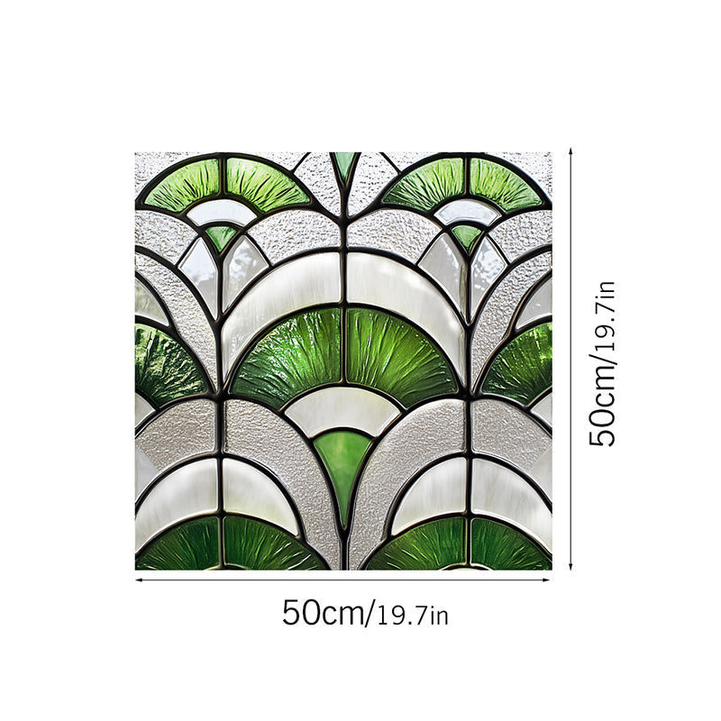 Colorful flower static glass sticker