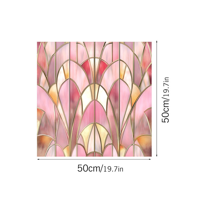 Colorful flower static glass sticker