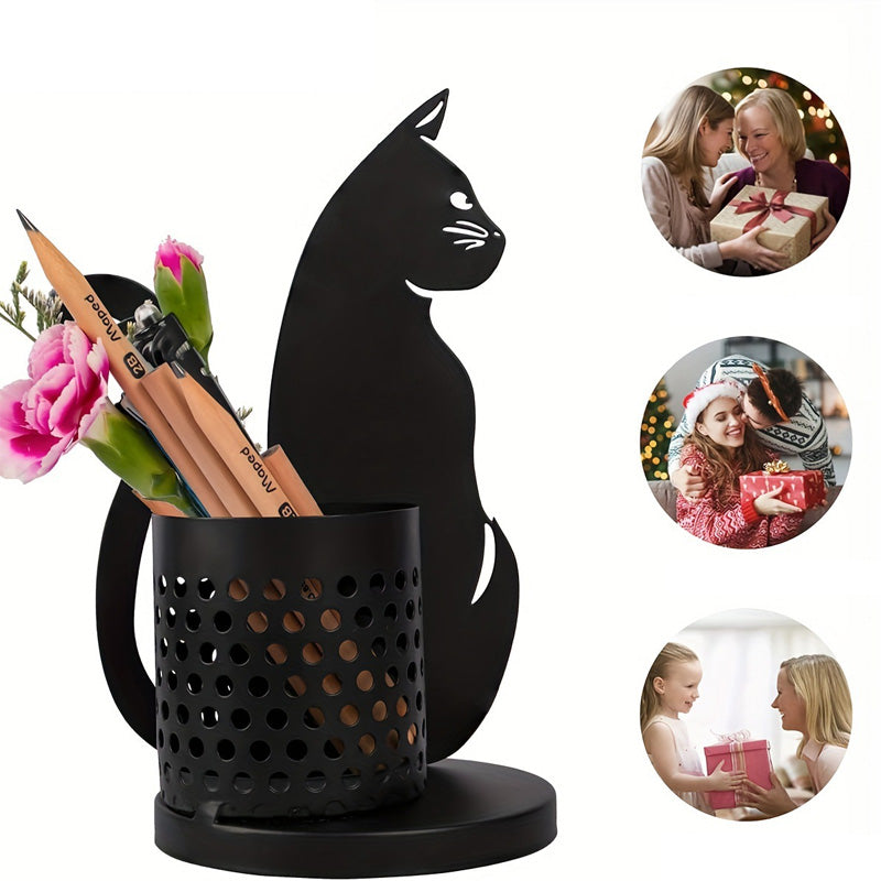 Black Cat Pen Holder