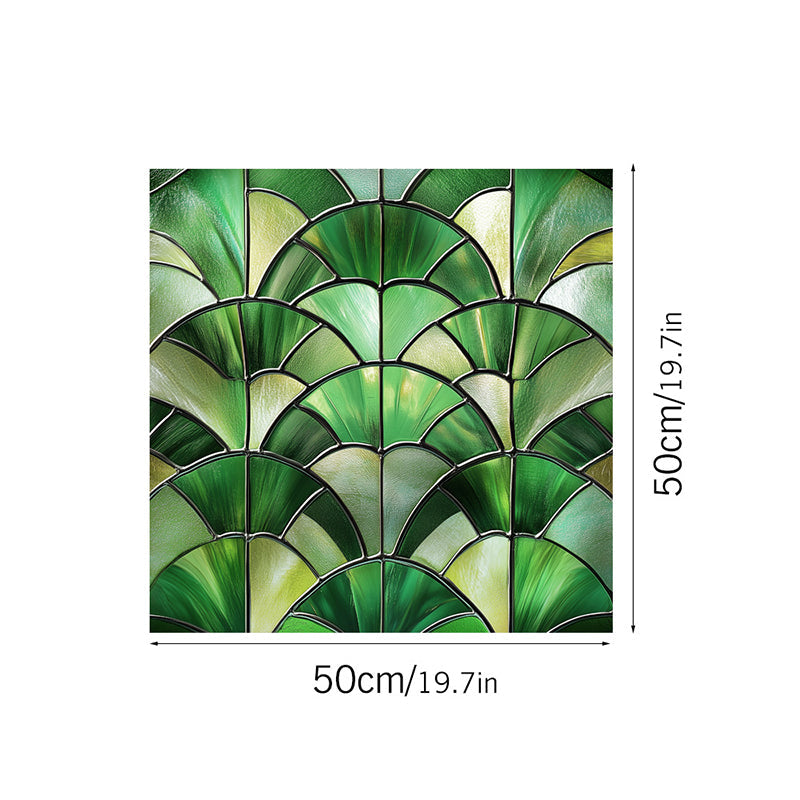Colorful flower static glass sticker