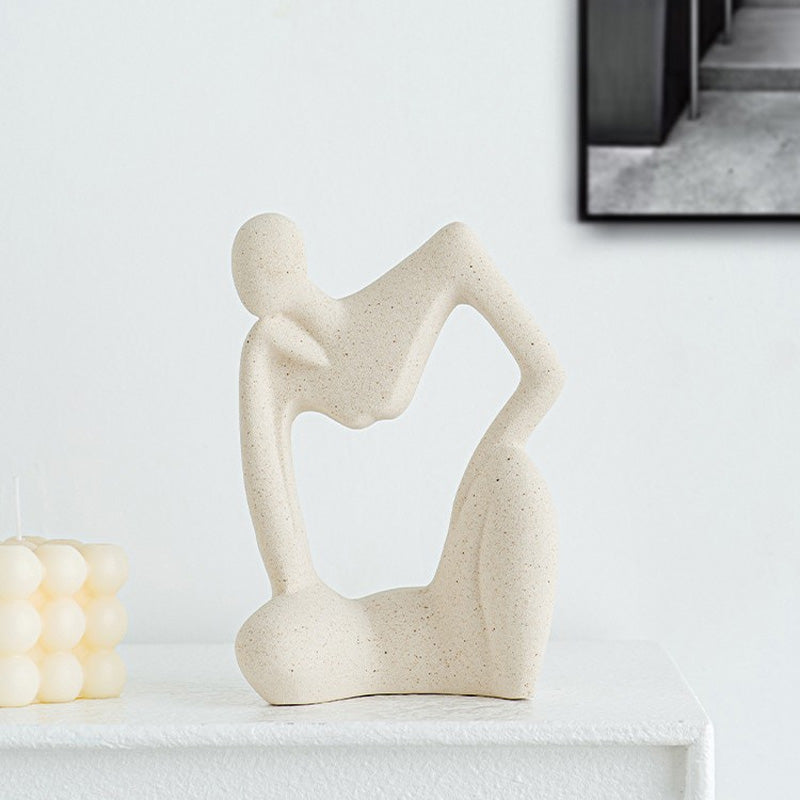 Modern simple ceramic humanoid ornaments