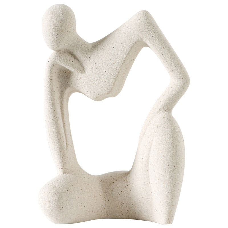 Modern simple ceramic humanoid ornaments