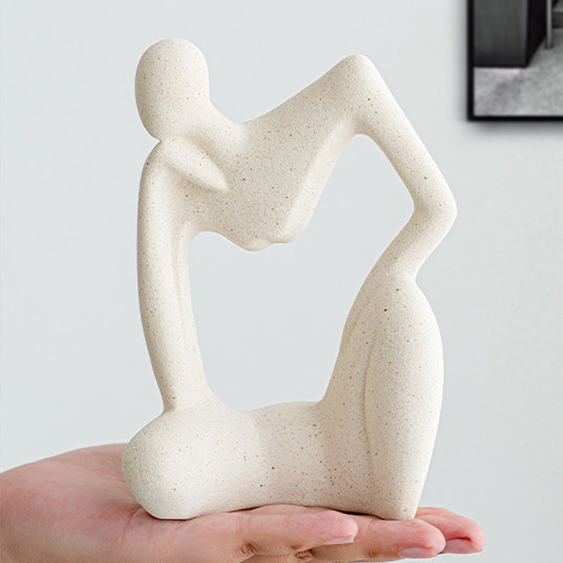Modern simple ceramic humanoid ornaments
