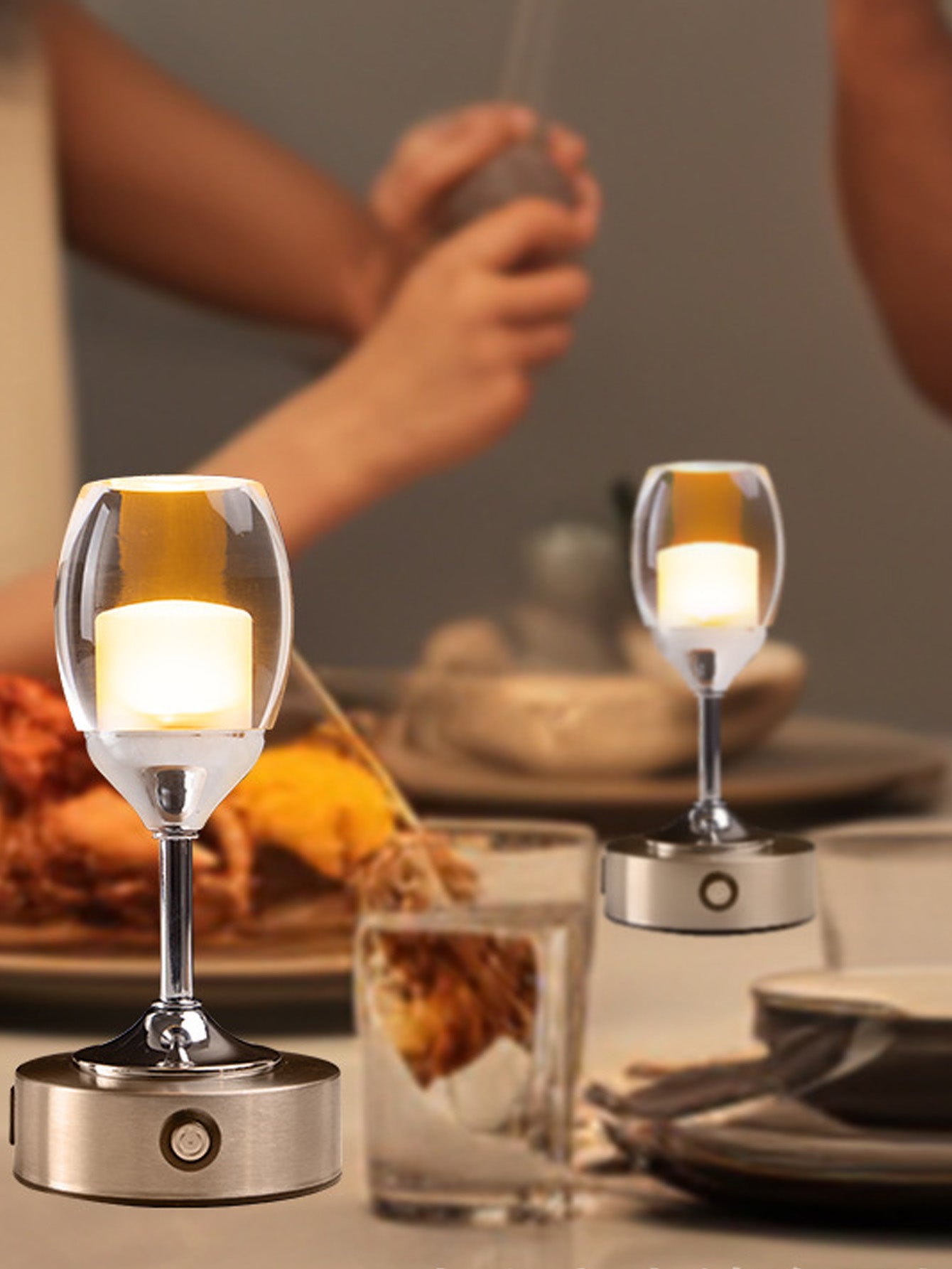 LED creative touch dimming bedside lamp