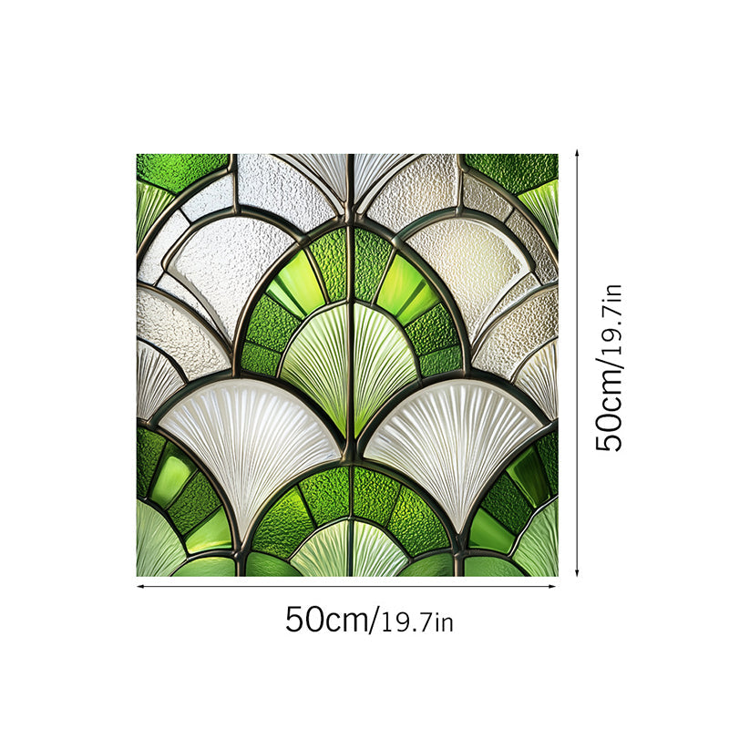 Colorful flower static glass sticker