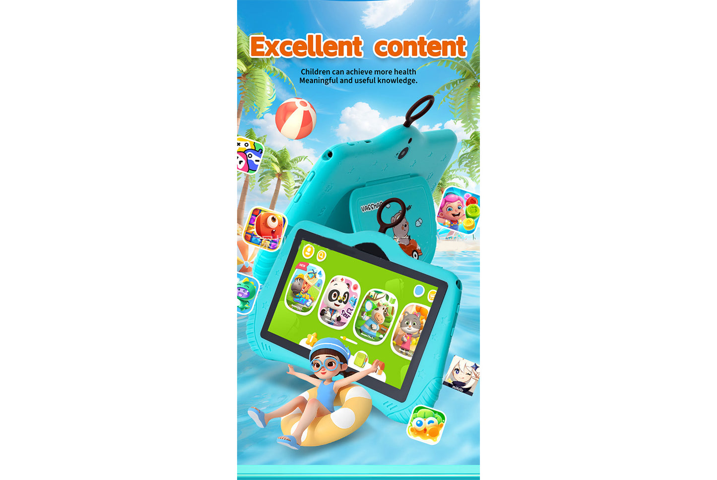 7-inch Kids' Tablet | Shockproof and Explosion-Proof | Android 7.0