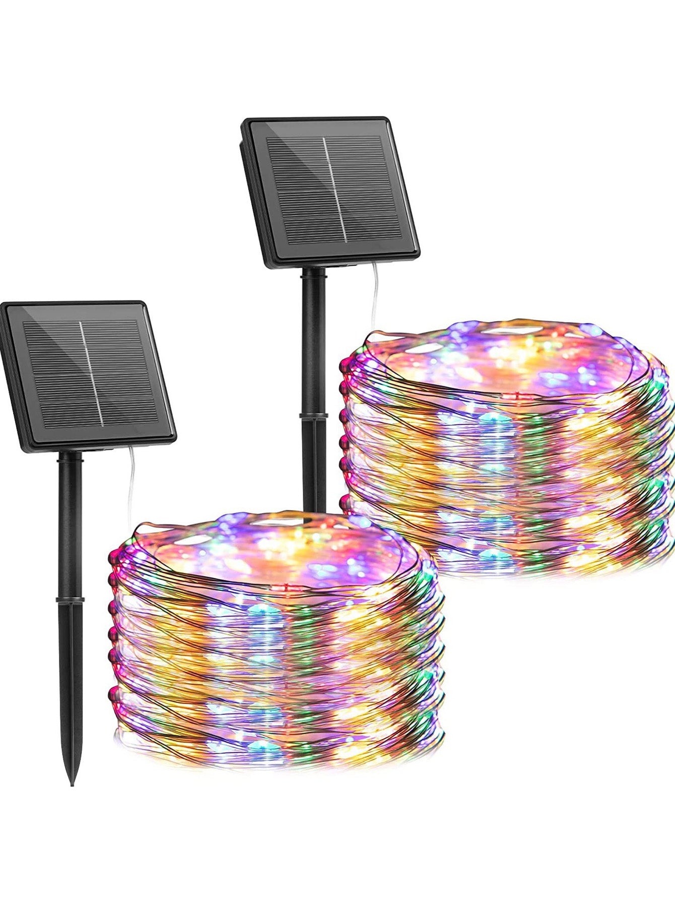 Solar remote control copper wire light string