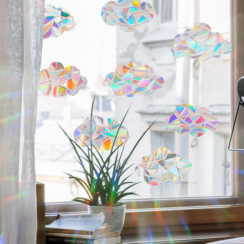 Colorful rainbow prism electrostatic glass sticker