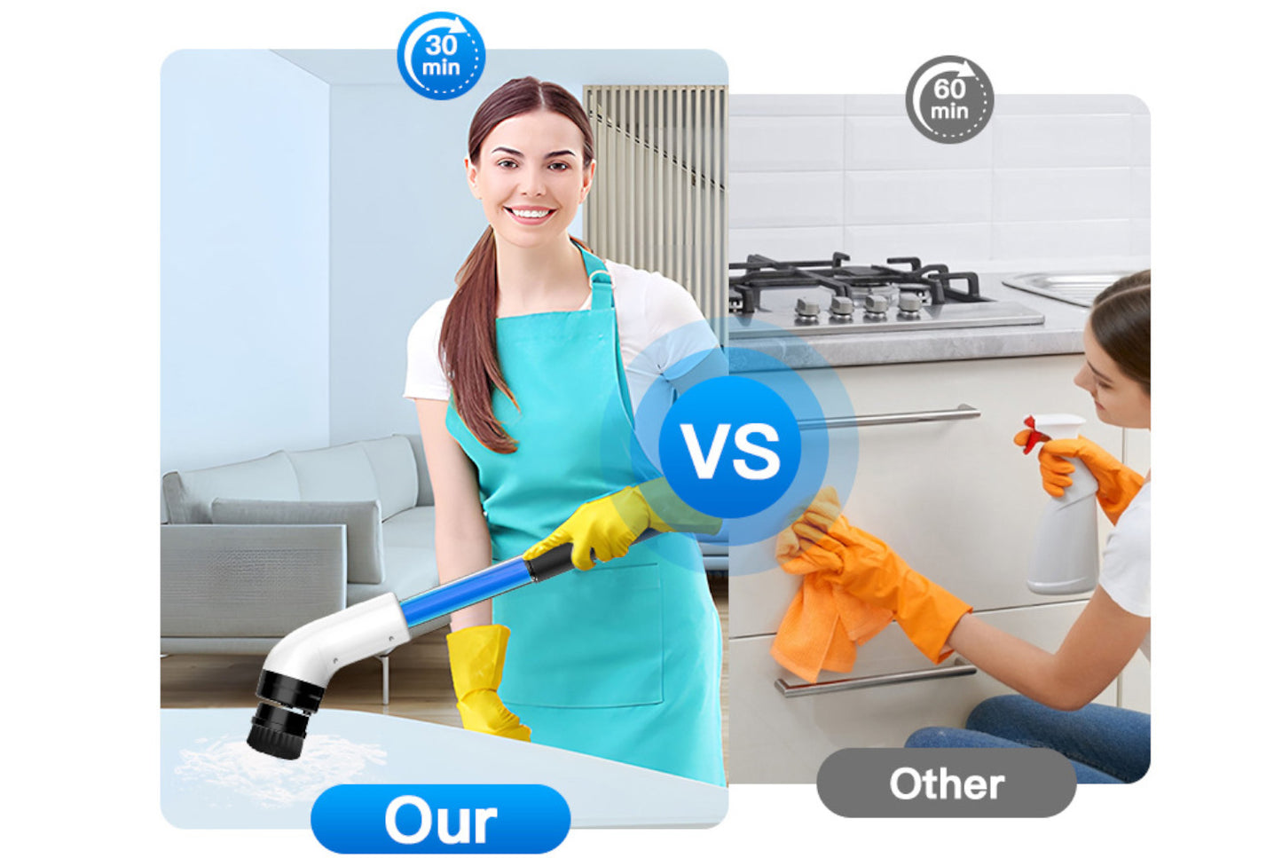 Multi-function Rechargeable Bathroom Electric Cleaning Brush