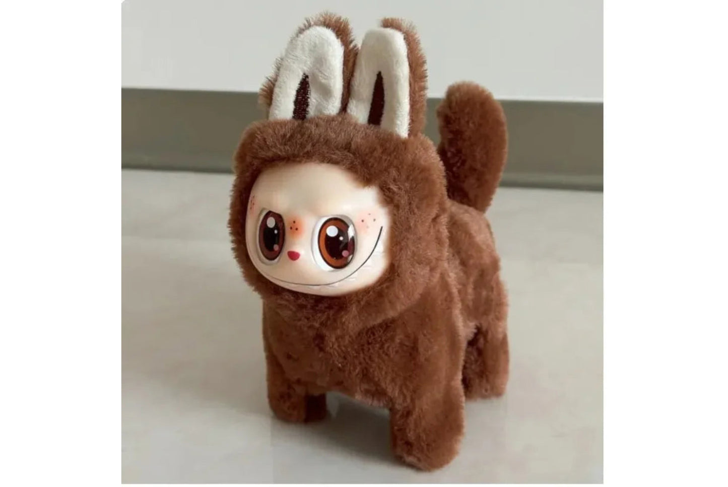 Labubu Electric Dog β Singing Plush Toy with Glowing Face & Wagging Tail