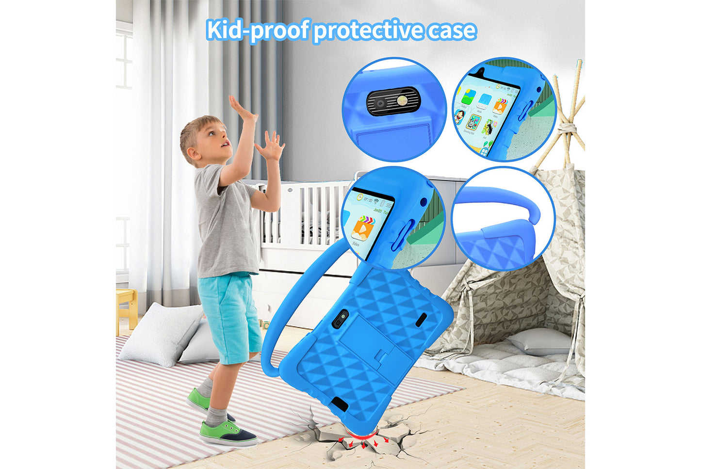 1+16GB Kids Tablet, Explosion-Proof Screen, Wi-Fi Version