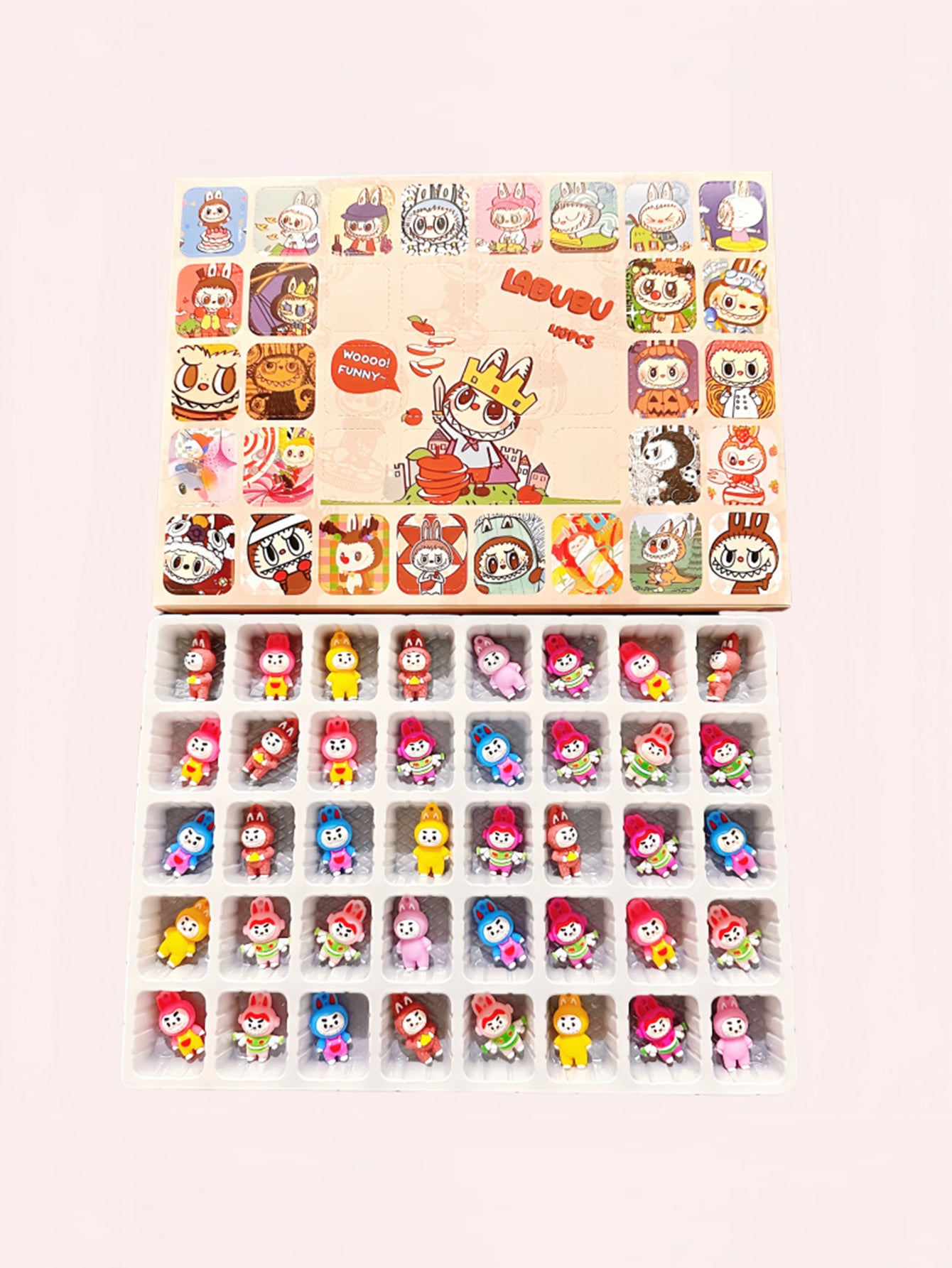 40-hole blind box poking pendant children's toy (gift box labubu)
