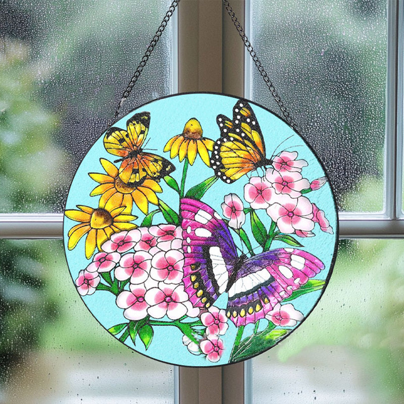 Butterfly glass pendant Garden Decoration Gift