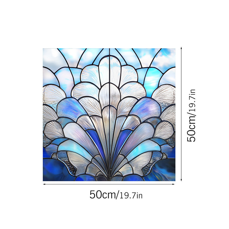 Colorful flower static glass sticker