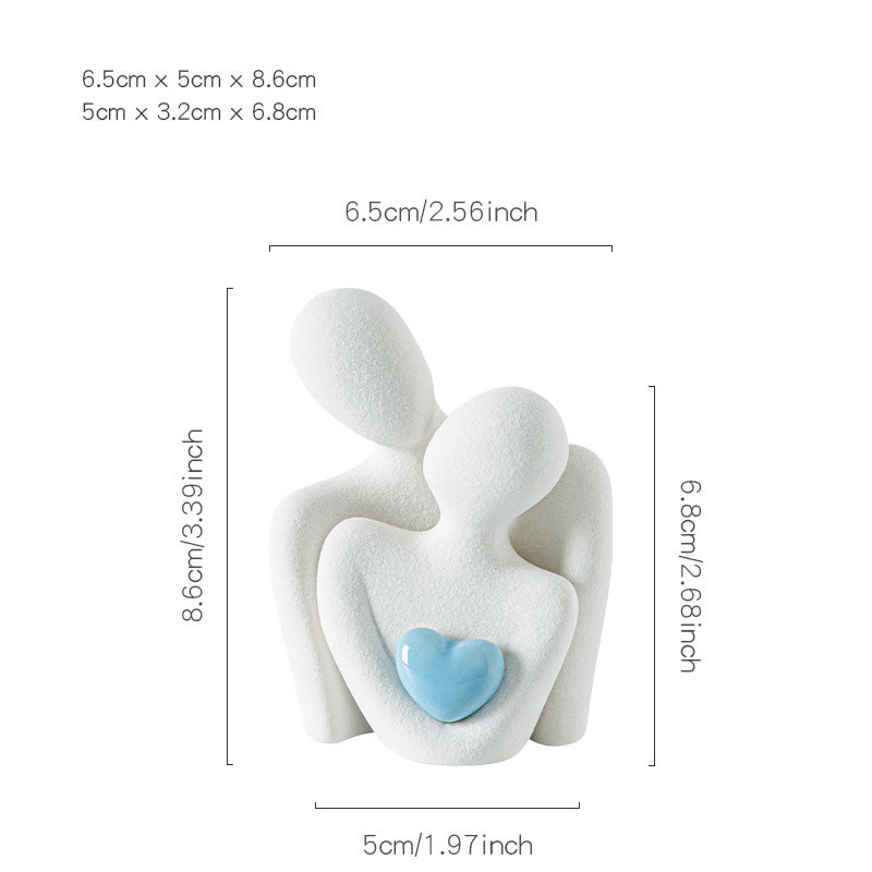 Ceramic Engraved Couple Ornaments