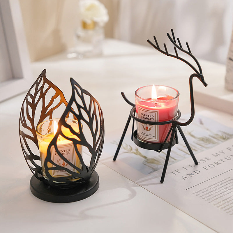 Light luxury iron candle holder
