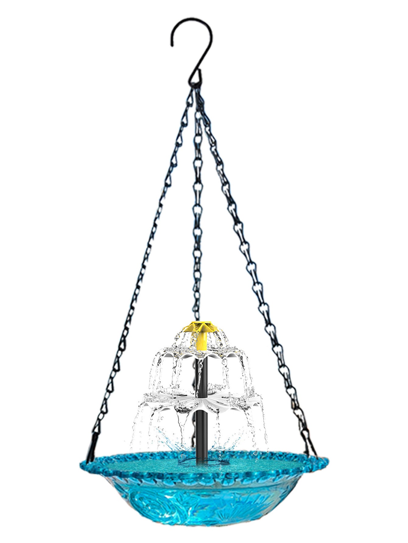 Solar Fountain Bird Bath Hanging