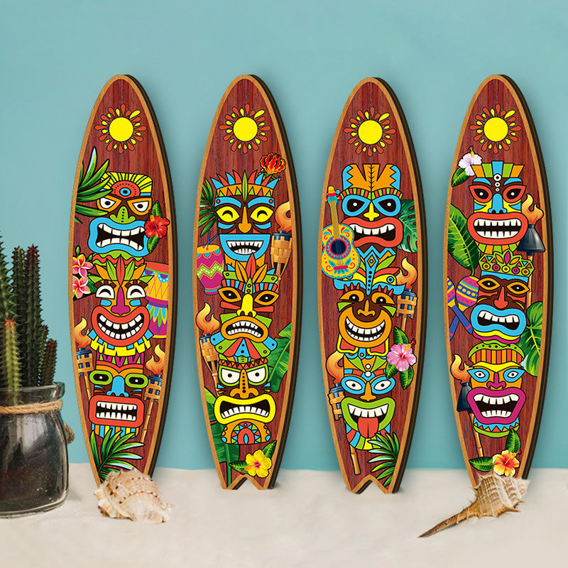 Hawaiian Surfboard Party Sign Wall Decor