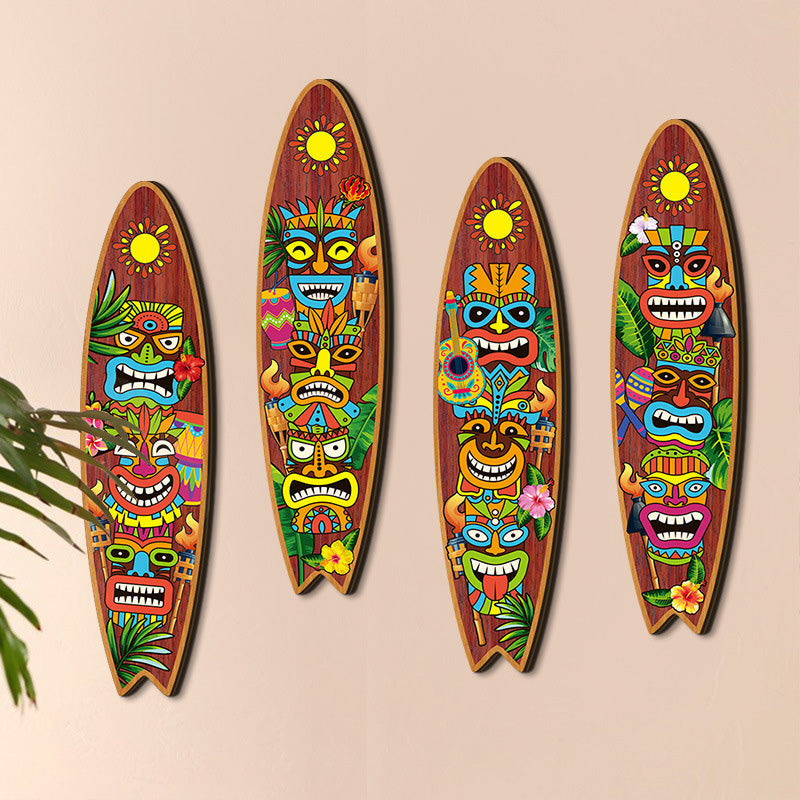 Hawaiian Surfboard Party Sign Wall Decor