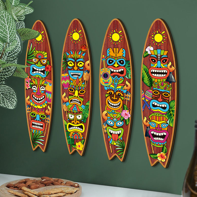 Hawaiian Surfboard Party Sign Wall Decor