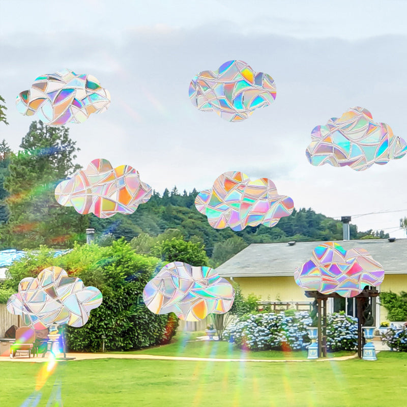 Colorful rainbow prism electrostatic glass sticker