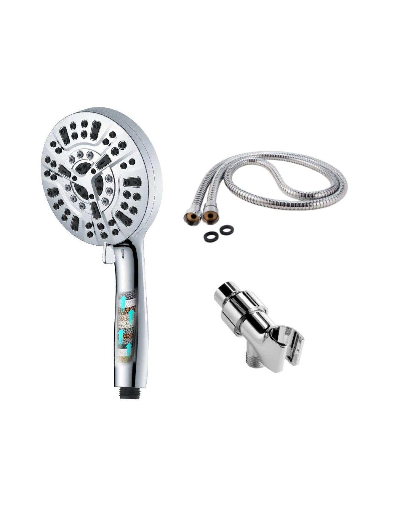 Pressurized dechlorination water spray gun shower set