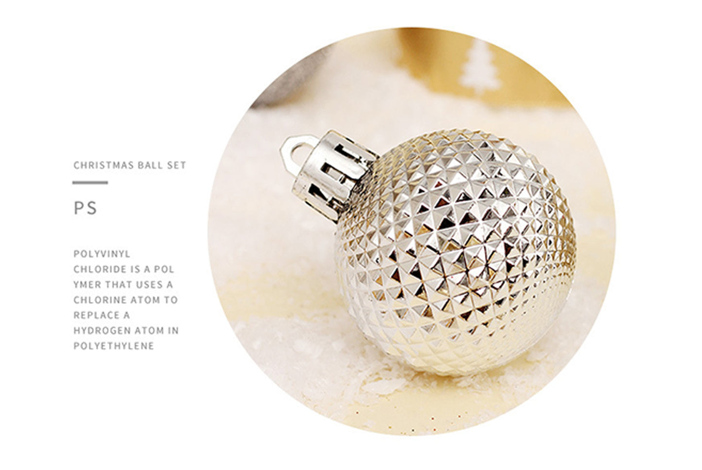 **4cm/34 pcs Tube of Special-Shaped Christmas Balls**