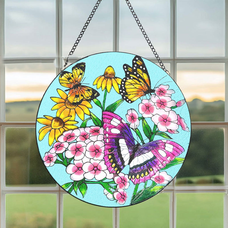 Butterfly glass pendant Garden Decoration Gift