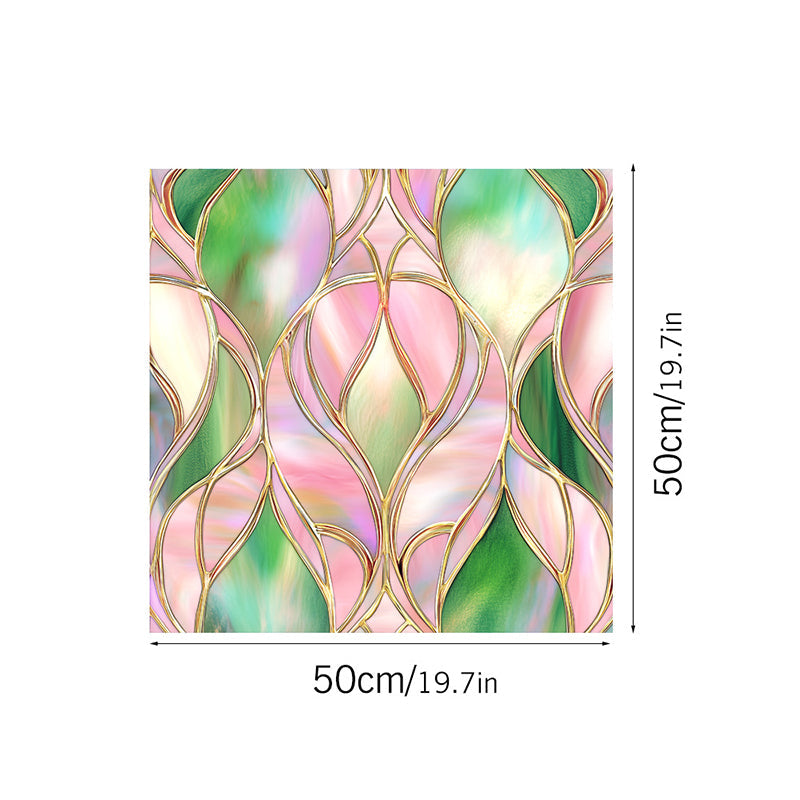 Colorful flower static glass sticker