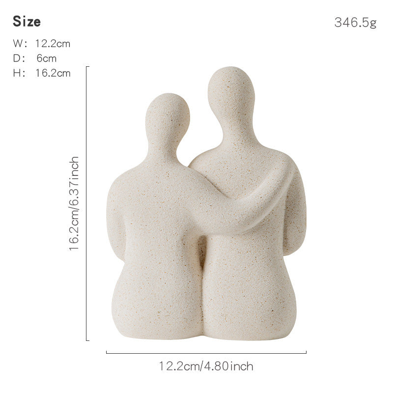 Simple Couple Ceramic Ornaments