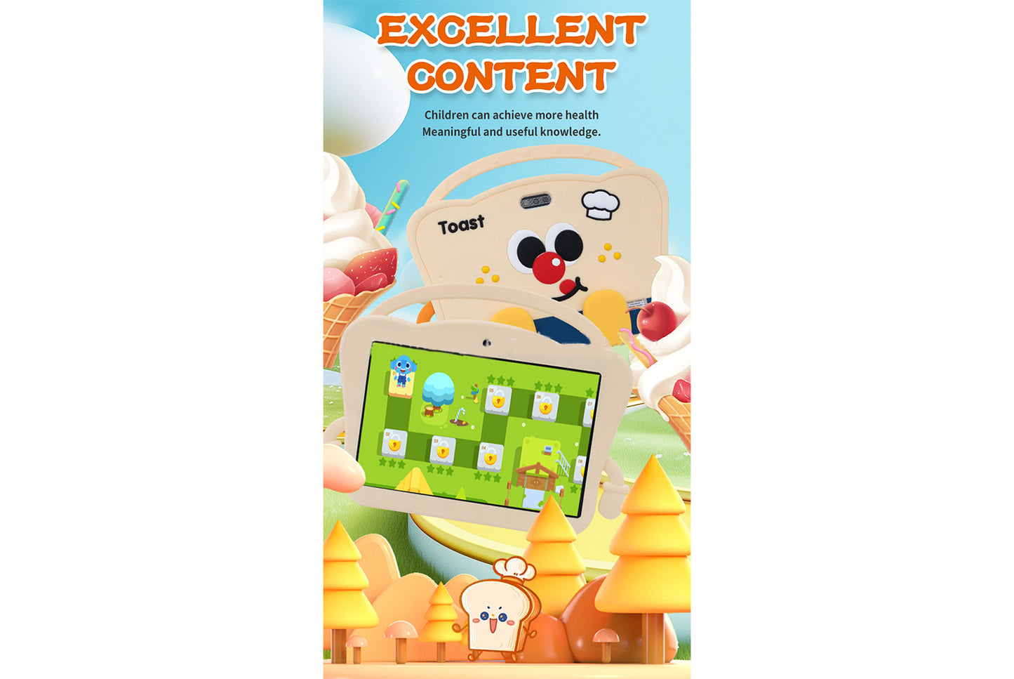 **8-inch Children's Learning Tablet 2+16GB Gift Box