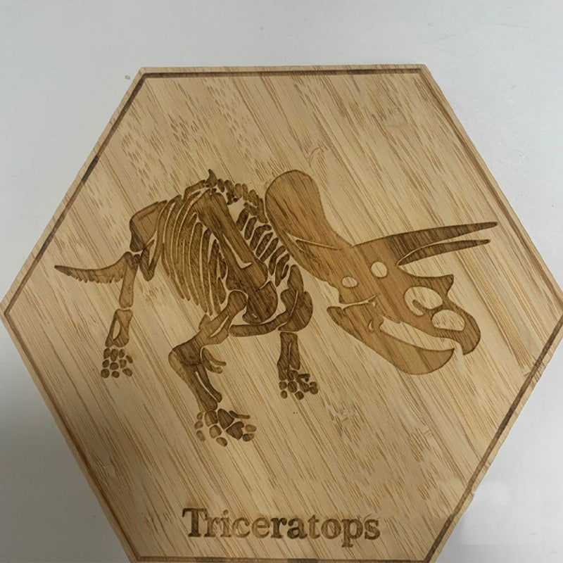 Dinosaur fossil wooden decorative ornaments