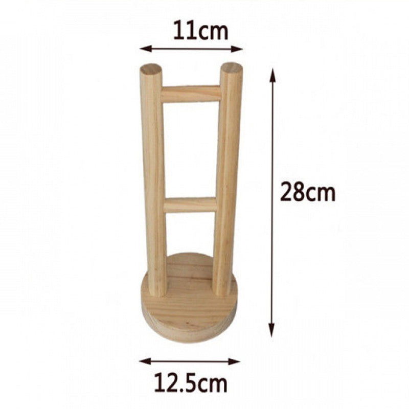 Solid wood headphone stand