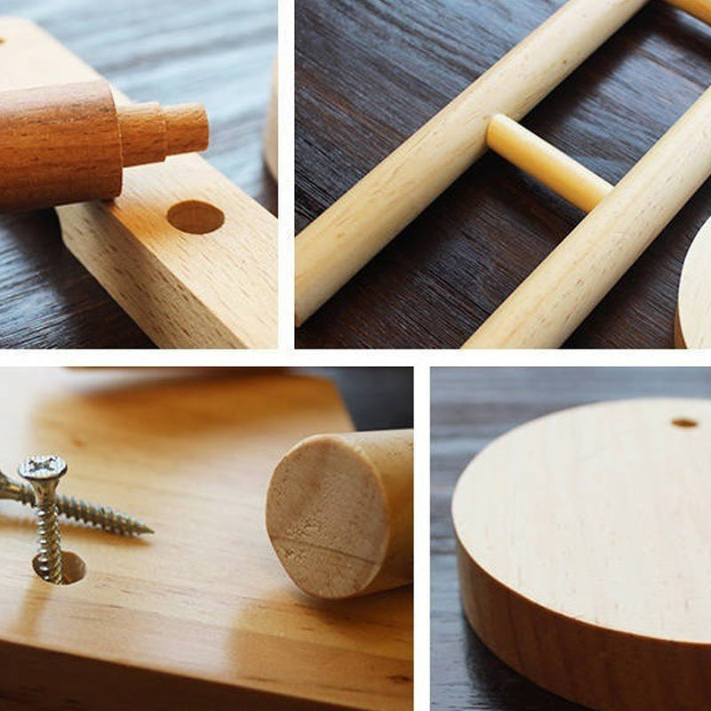 Solid wood headphone stand