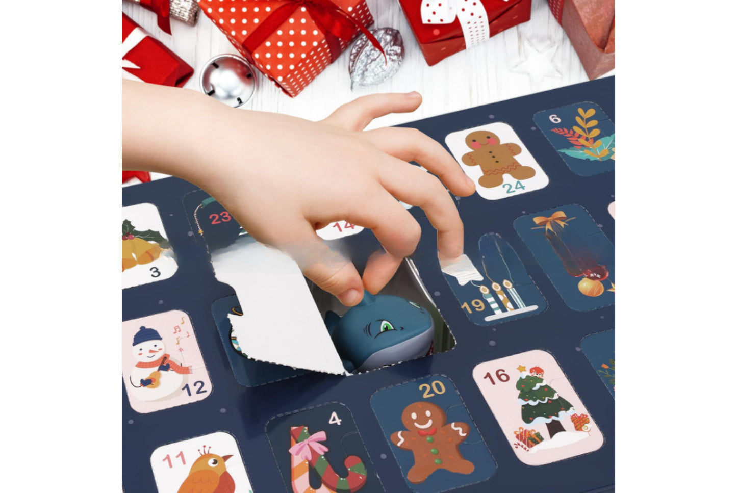 24-Day Christmas Countdown Pull Back Car Toy Blind Box Calendar