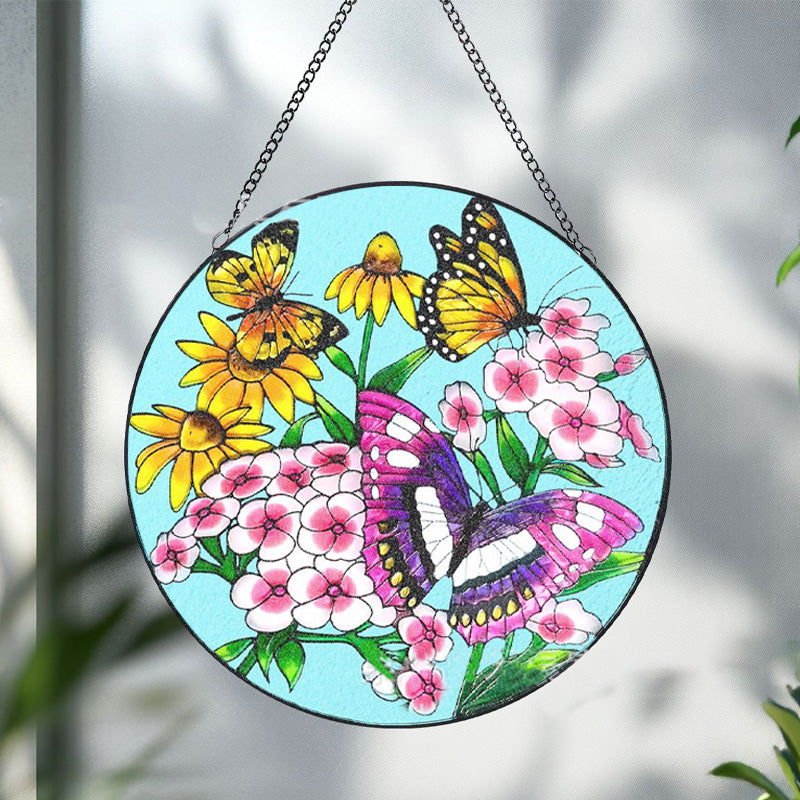 Butterfly glass pendant Garden Decoration Gift