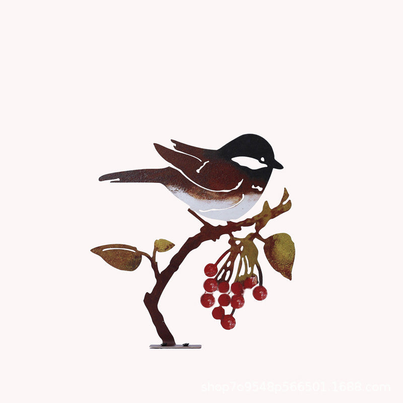 Wrought Iron Bird Silhouette Ornaments