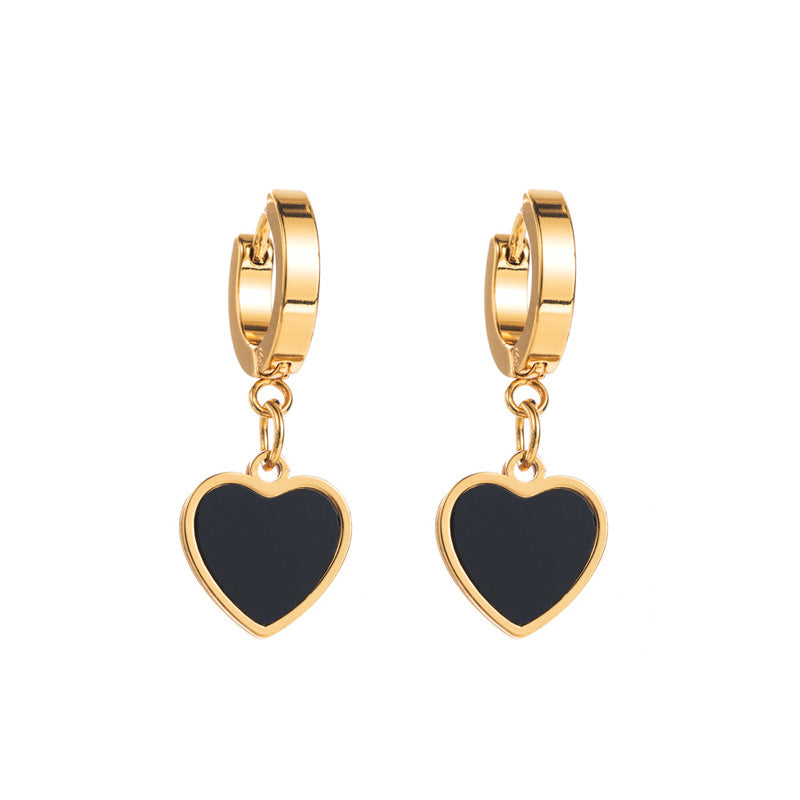 Stainless steel heart cross star earrings