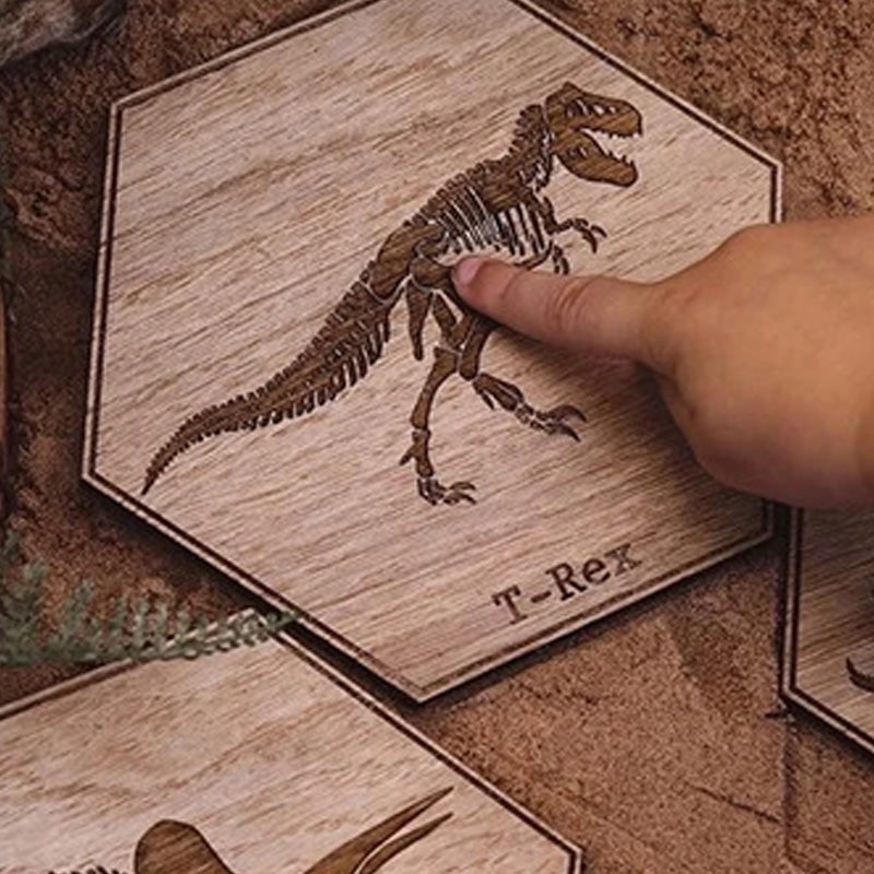 Dinosaur fossil wooden decorative ornaments