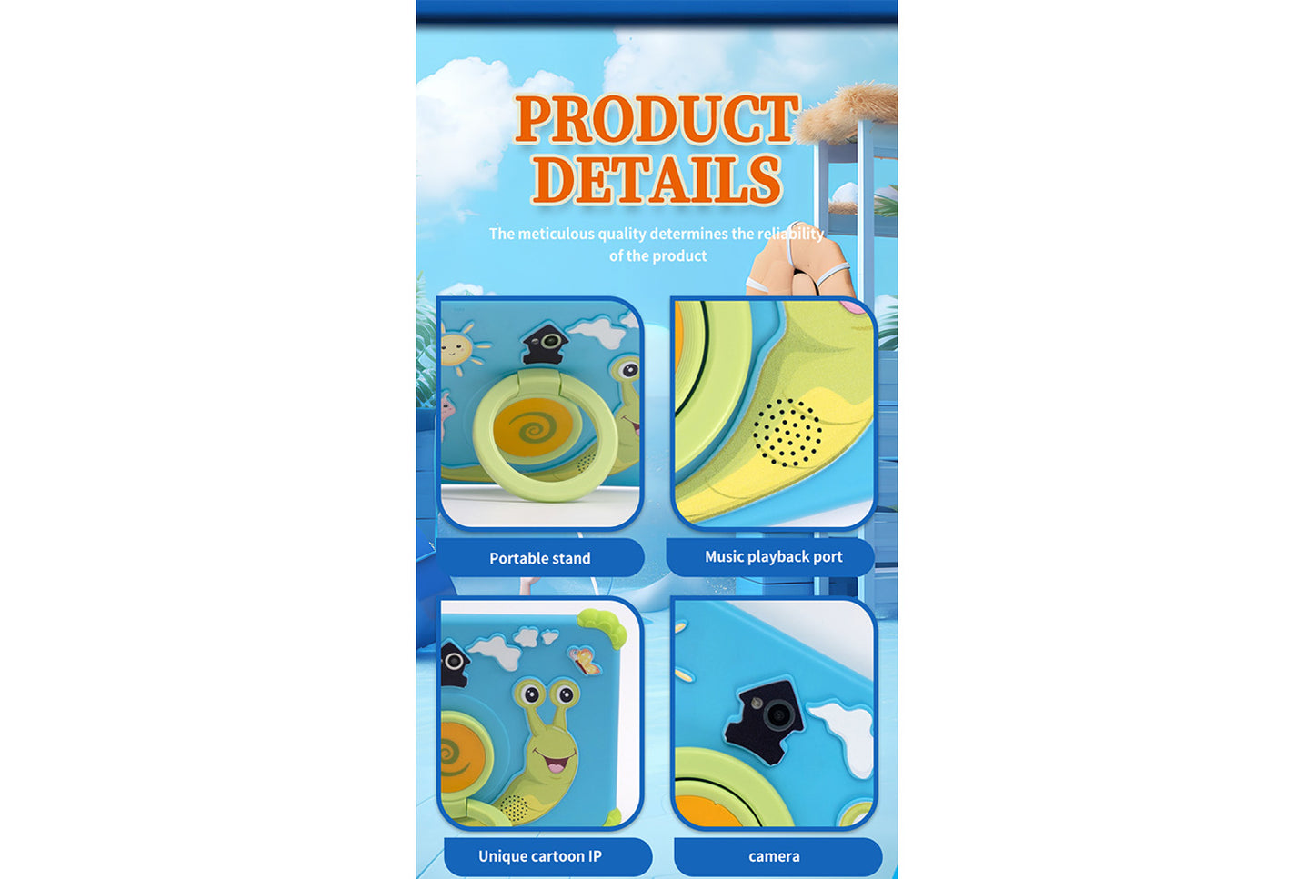7-inch Kids Tablet with Android 7.1, Available in Three Colors