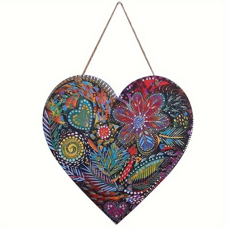 Valentine's Day Colorful Heart Iron Pendant