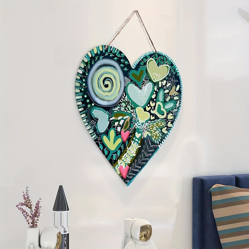 Valentine's Day Colorful Heart Iron Pendant