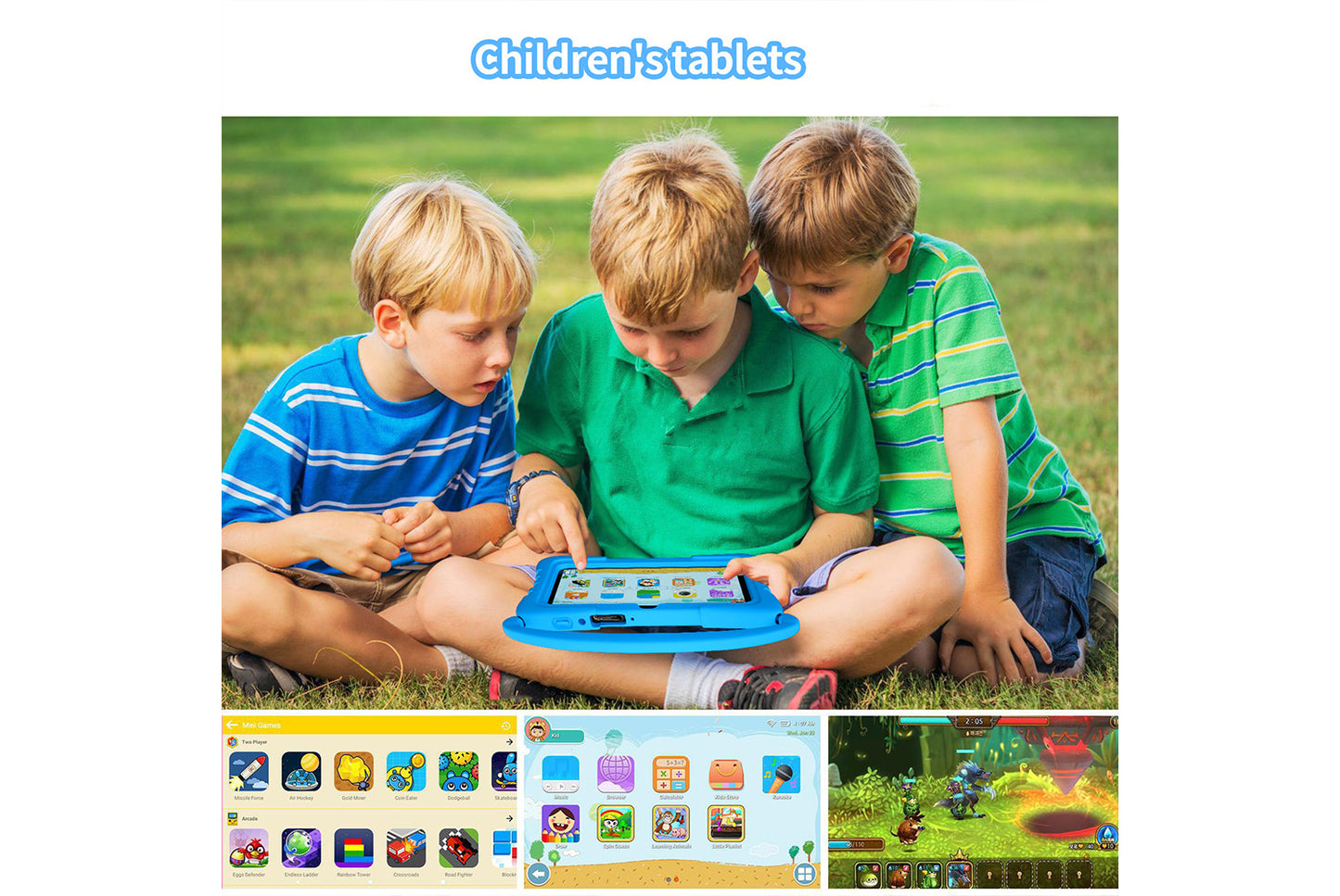 1+16GB Kids Tablet, Explosion-Proof Screen, Wi-Fi Version