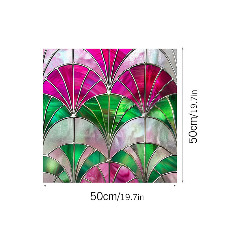Colorful flower static glass sticker