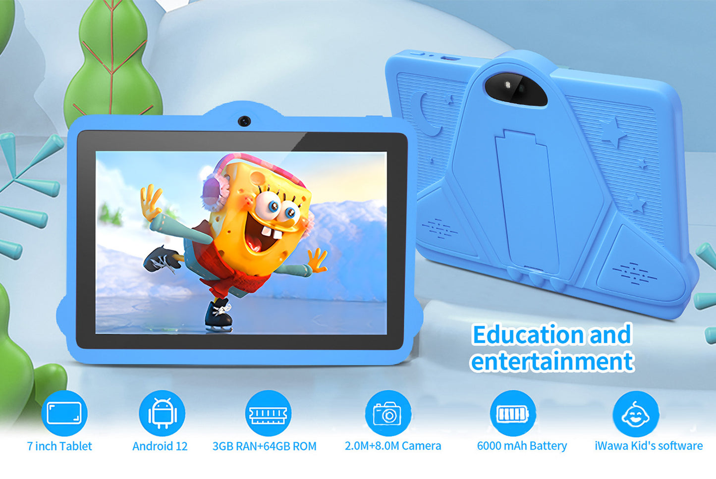 7-inch Android Kids Tablet WiFi Version (Two Colors Available)