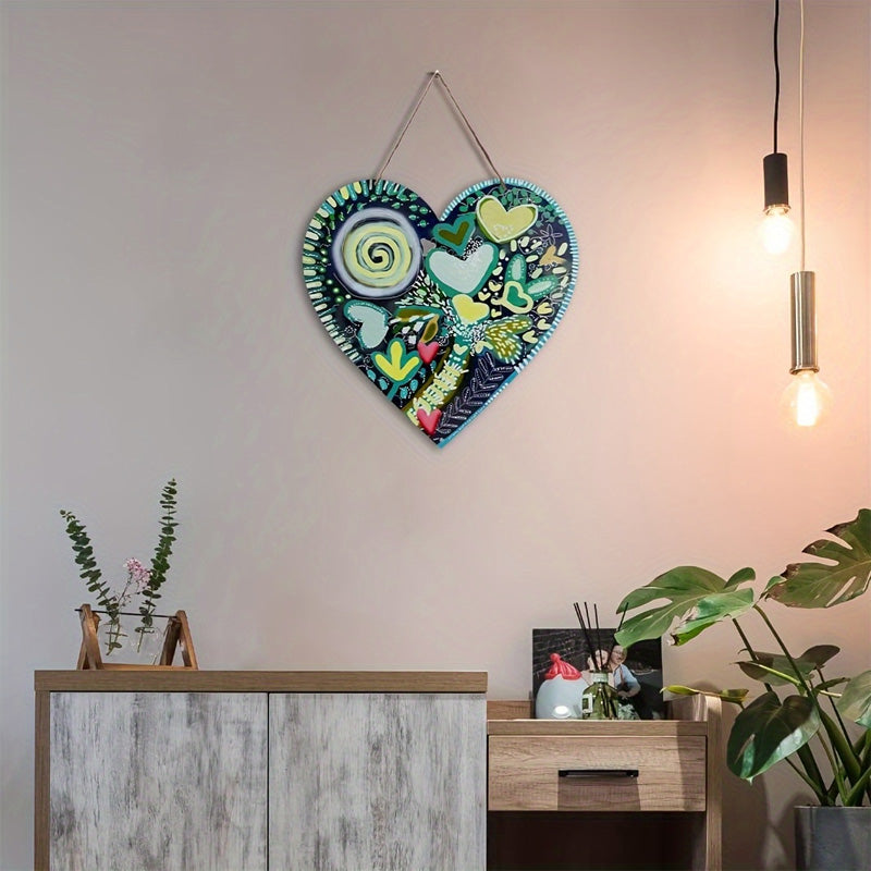 Valentine's Day Colorful Heart Iron Pendant