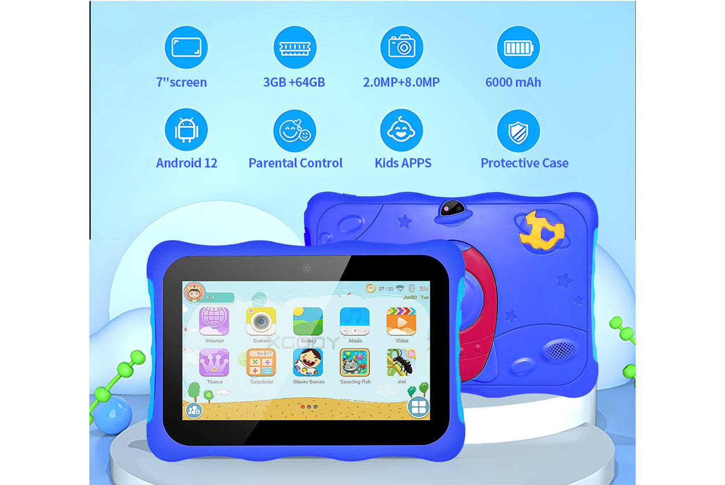 Children's Gaming and Learning Tablet || Available in Two Colors