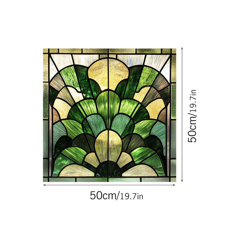 Colorful flower static glass sticker