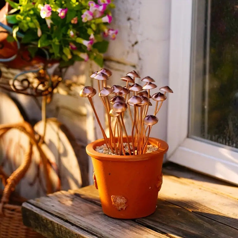 Metal mushroom ground decoration