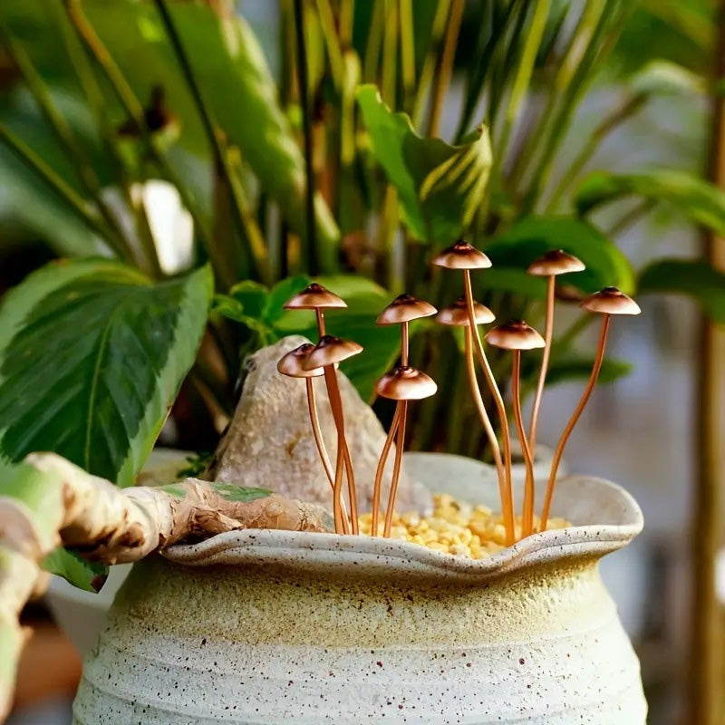Metal mushroom ground decoration
